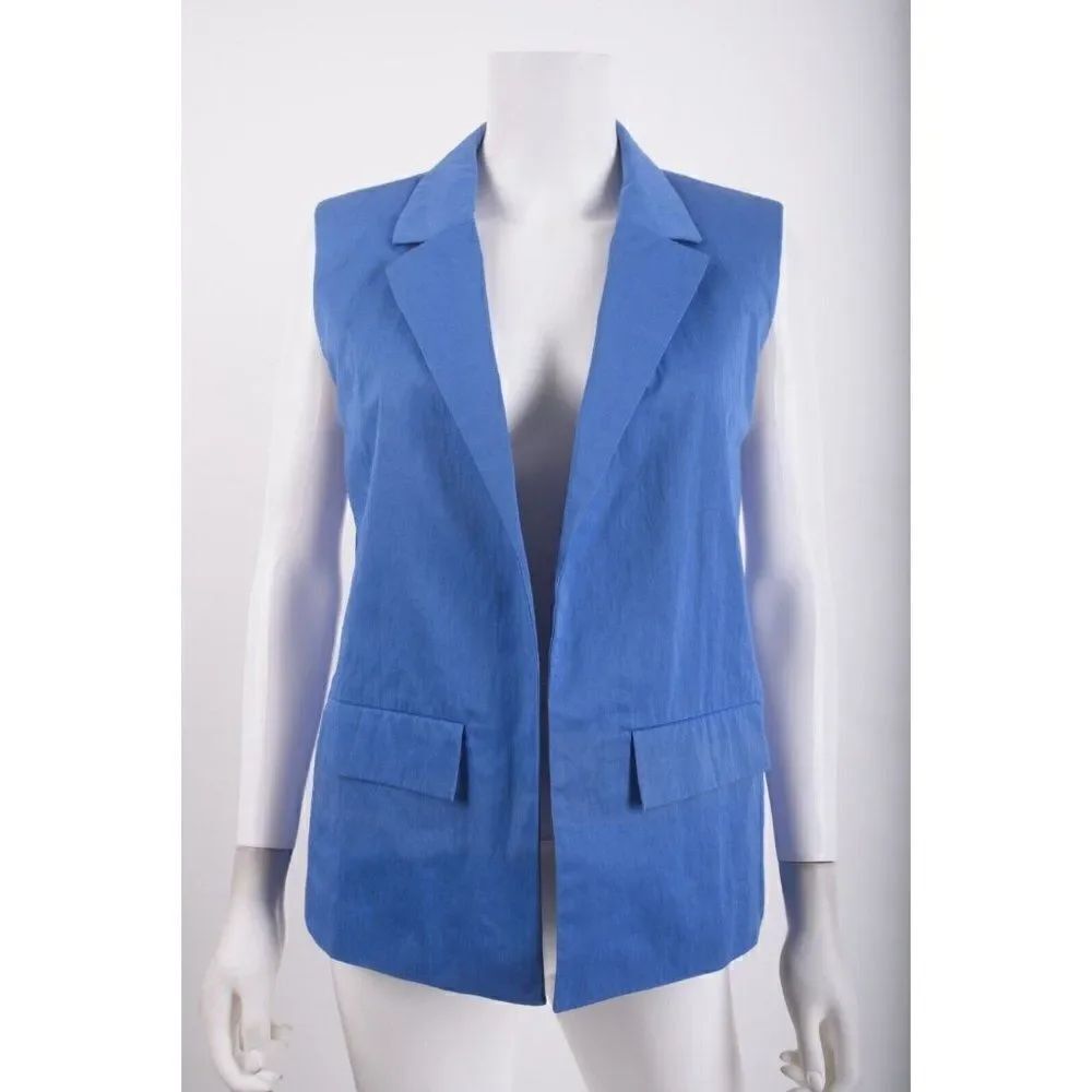 Jason Wu Womens Blazer Vest Sz 2 Blue NWOT